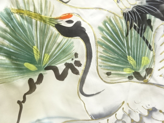 アンティーク　波に鶴模様紋付男児着物